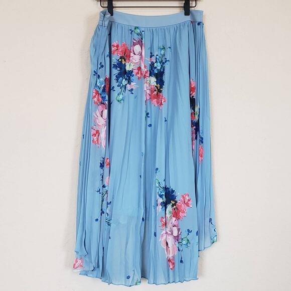 Ted Baker Harrpa Raspberry Ripple Print Pleated Skirt Ted 4 Womens 10 - Picture 3 of 11